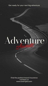 Adventure awaits Instagram story template