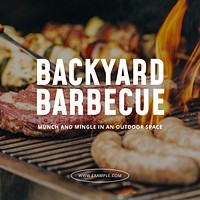 Backyard barbecue Instagram post template, editable social media design
