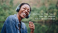 Music quote blog banner template