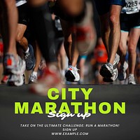 City marathon Instagram post template