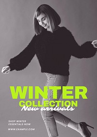 Winter collection poster template
