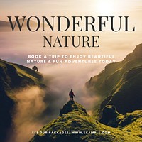 Nature adventure Instagram post template