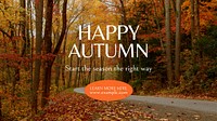 Happy autumn blog banner template