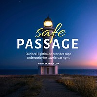 Lighthouse Facebook post template