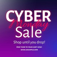 Cyber Monday sale Instagram post template