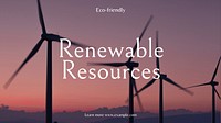 Renewable resources blog banner template