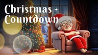 Christmas countdown blog banner template