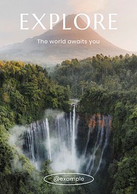 Explore the world poster template and design