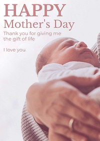 Happy mothers day  poster template