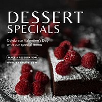 Dessert specials Facebook post template