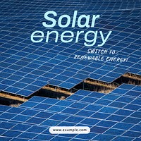 Solar energy Facebook post template