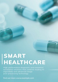 Smart healthcare  poster template