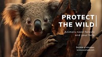 Protect the wild blog banner template