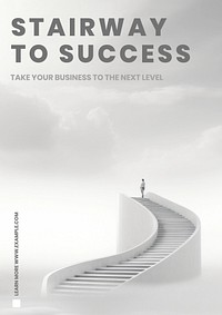 Stairway to success poster template