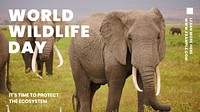 World wildlife day blog banner template