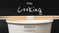Daily cooking blog banner template