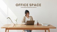 Office space blog banner template