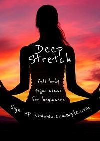 Deep stretch poster template