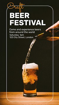 Craft beer festival Instagram story template