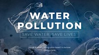 Water pollution blog banner template