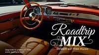 Roadtrip music mix blog banner template