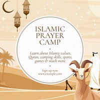 Islamic prayer camp Instagram post template