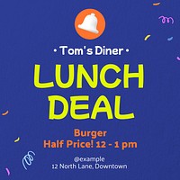 Lunch deal Instagram post template