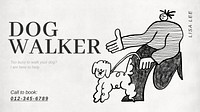 Dog walker blog banner template
