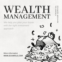 Wealth management Instagram post template