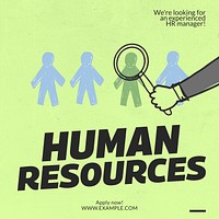 Human resources Facebook post template