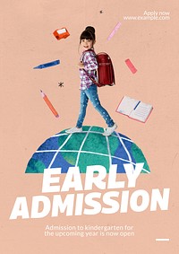 Early admission poster template  
