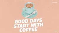 Coffee quote  blog banner template