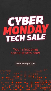Cyber Monday sale Facebook story template
