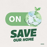 Save our home Instagram post template