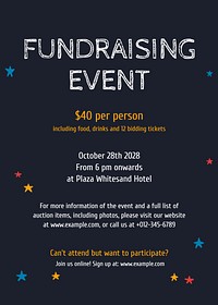 Fundraising event card template