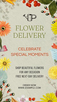 Flower delivery social story template