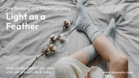Bedding company ads blog banner template