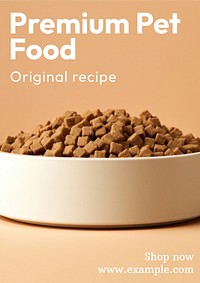 Premium pet food poster template and design