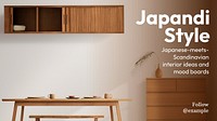 Japandi style blog banner template