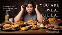 Healthy food blog banner template