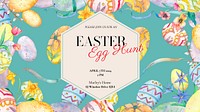 Egg hunt blog banner template