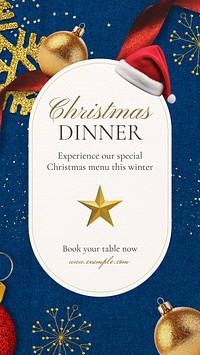 Christmas dinner party Instagram story template