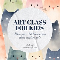 Kid's art class Instagram post template