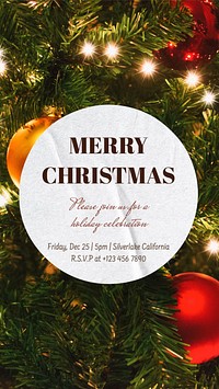 Christmas celebration  Instagram story template