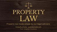 Property law blog banner template