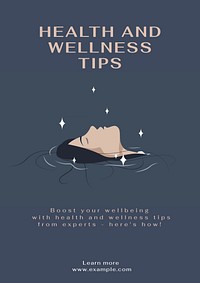 Health and wellness poster template