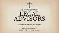 Legal advisors blog banner template