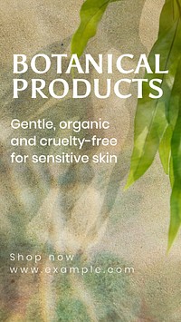 Botanical products Instagram story template