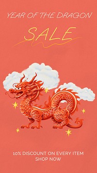 Chinese New Year sale Instagram post template