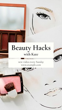 Beauty hacks social story template  